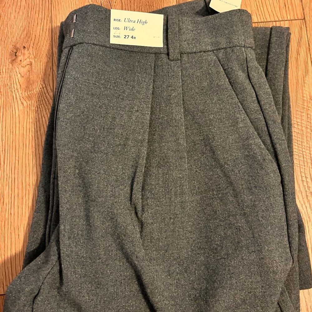 Abercrombie & Fitch Gray Wide Leg Pants